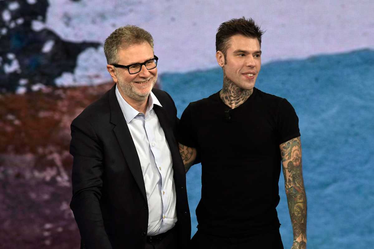 Fabio Fazio in compagnia di Fedez