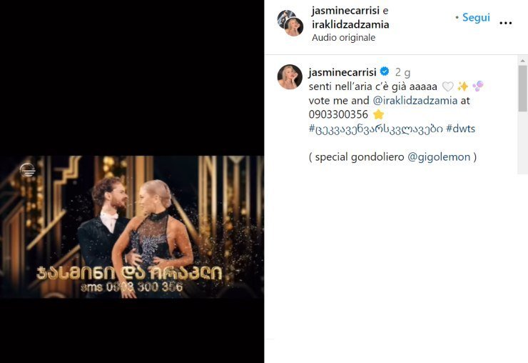 jasmine carrisi ballando co le stelle georgia