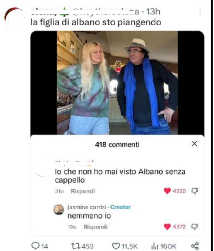 jasmine carrisi cappello al bano