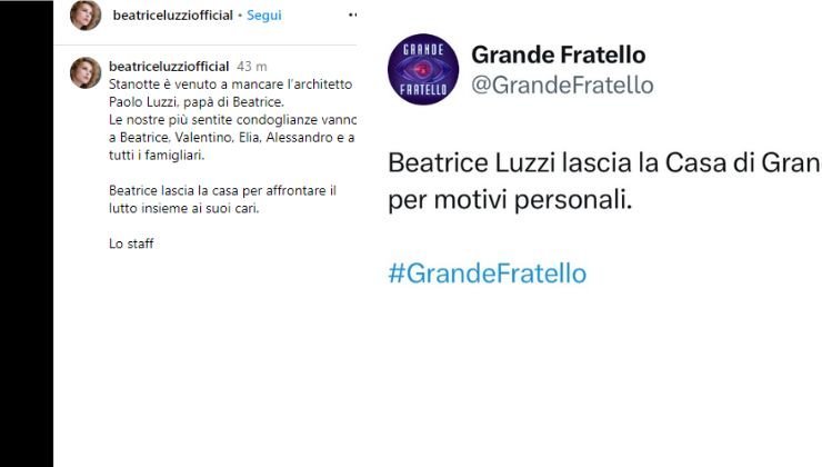 padre beatrice luzzi lutto