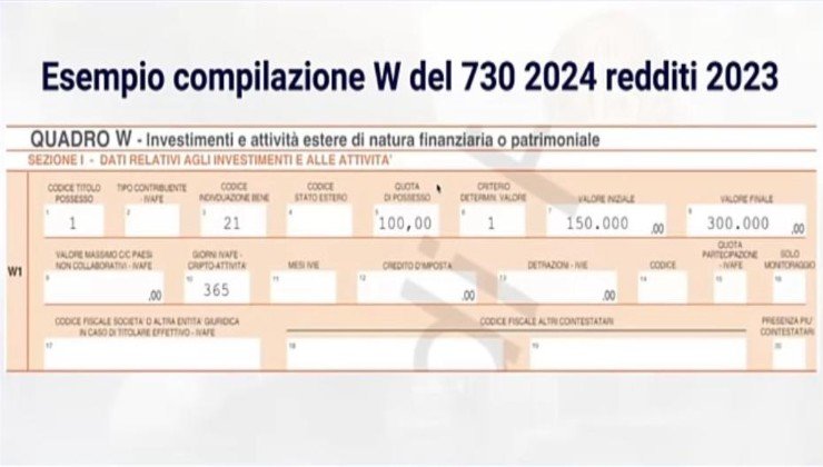 Linee guida valore criptovalute 730