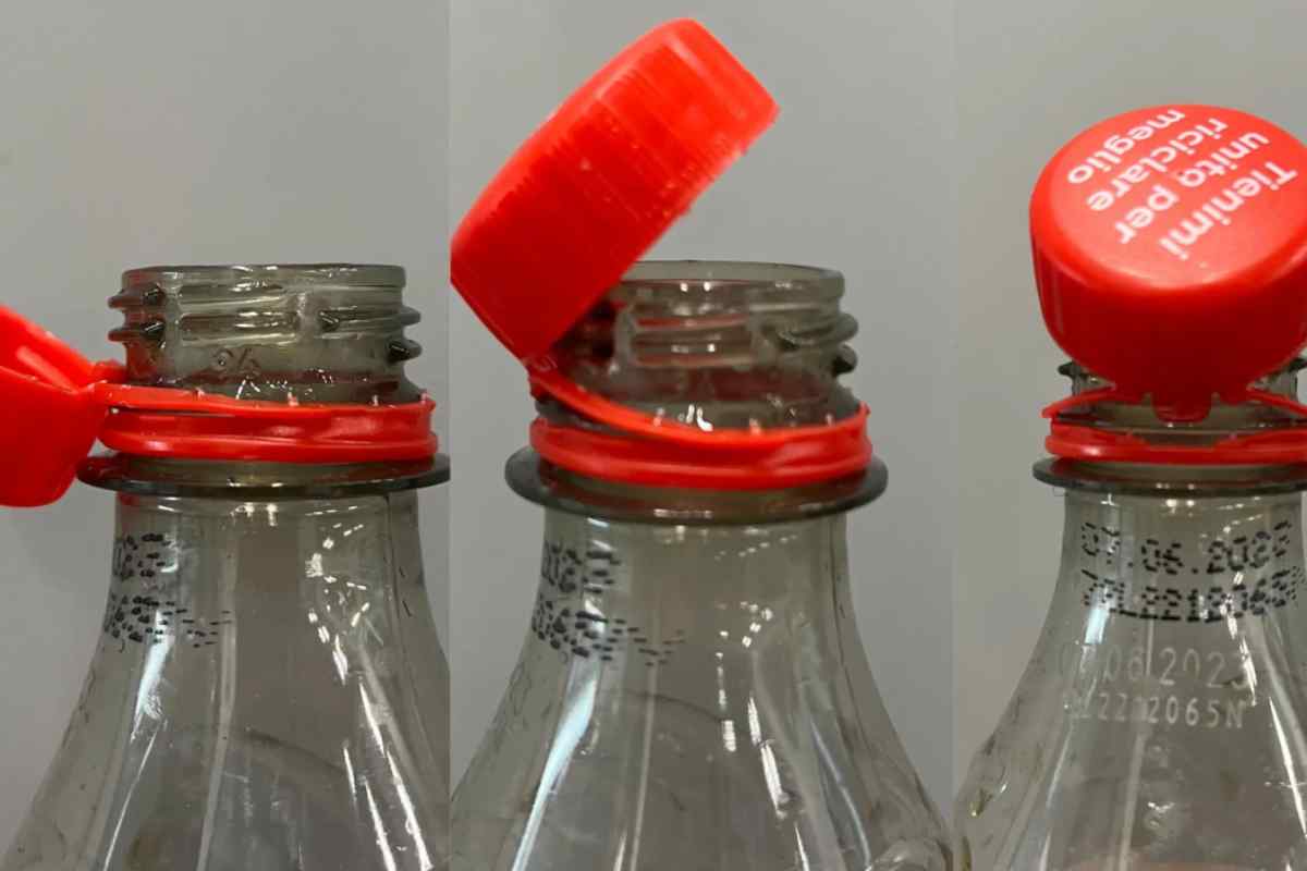 Tappi attaccati alle bottiglie, scatta un nuovo divieto: ecco cosa cambierà