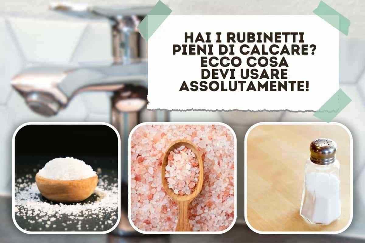 rimuovere calcare sui rubinetti