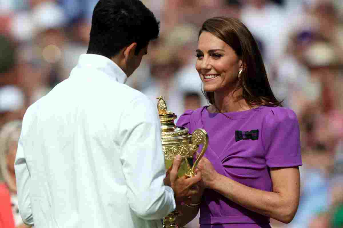 La principessa Kate nei mesi scorsi a Wimbledon