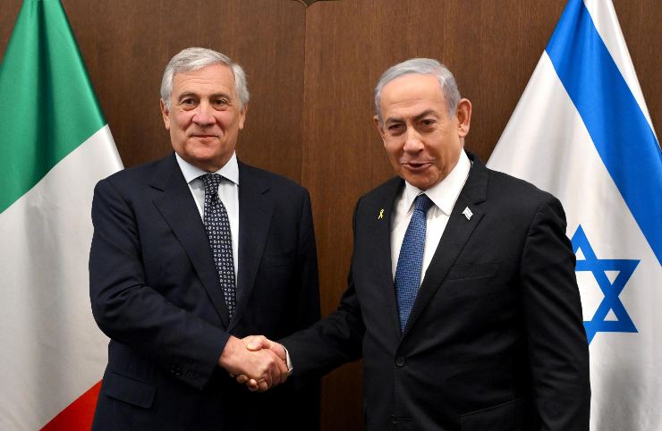 Antonio Tajani e Benjamin Netanyahu