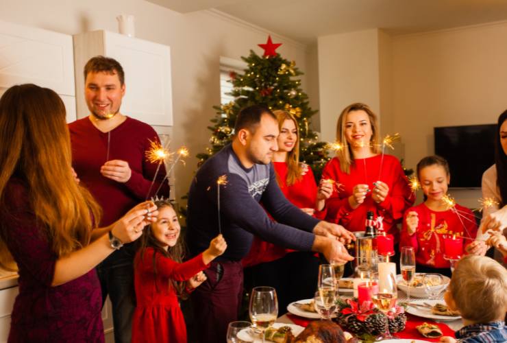 Serata di Natale in famiglia