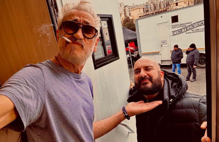 Marco Giallini e Sandro Bersani sul set di ACAB - La Serie 