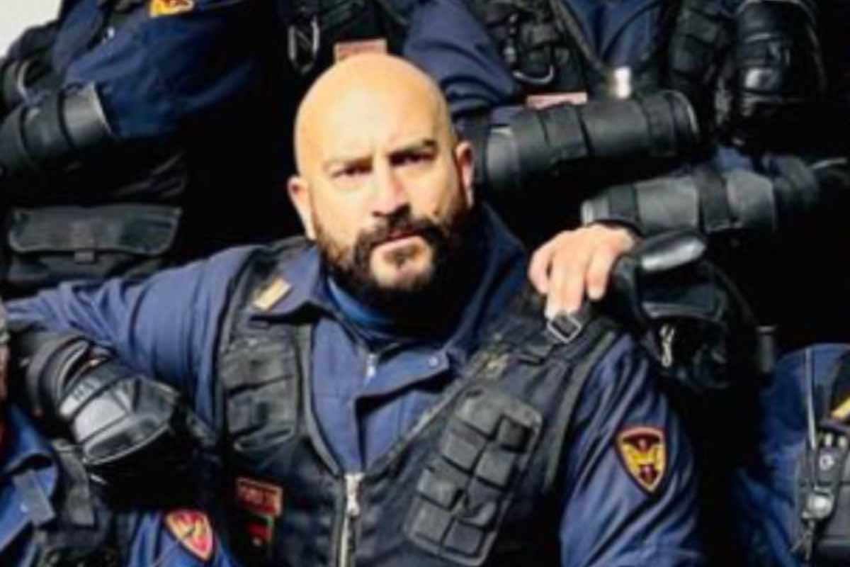 Sandro Bersani in divisa per ACAB - La Serie