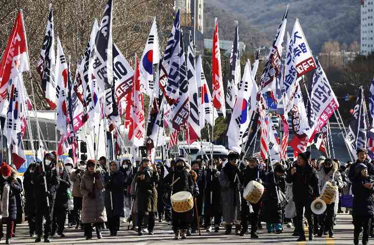 La protesta in Corea del Sud