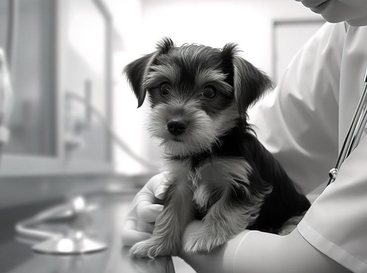 Un cane dal veterinario