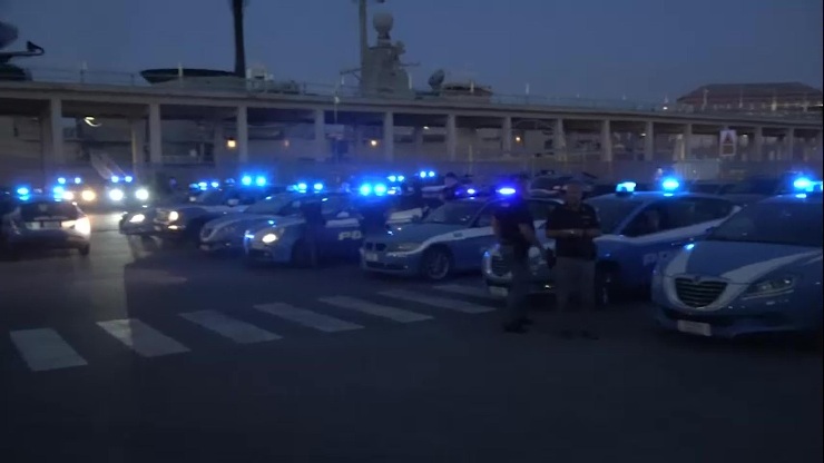 Le macchine della polizia