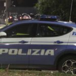 Polizia auto in strada